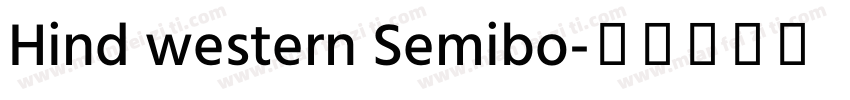 Hind western Semibo字体转换